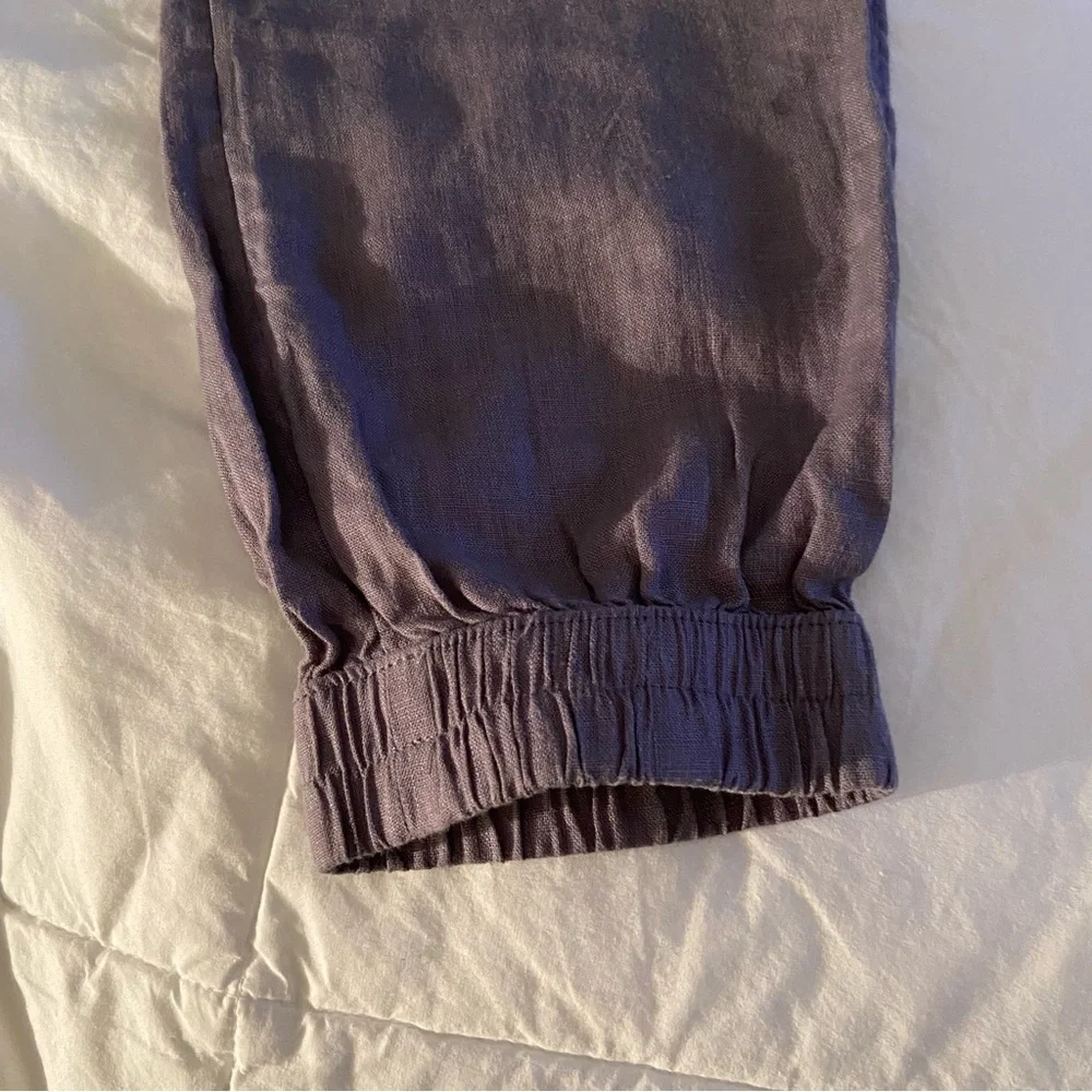 Linen Joggers with Cargo Pockets - Picture 7 of 9